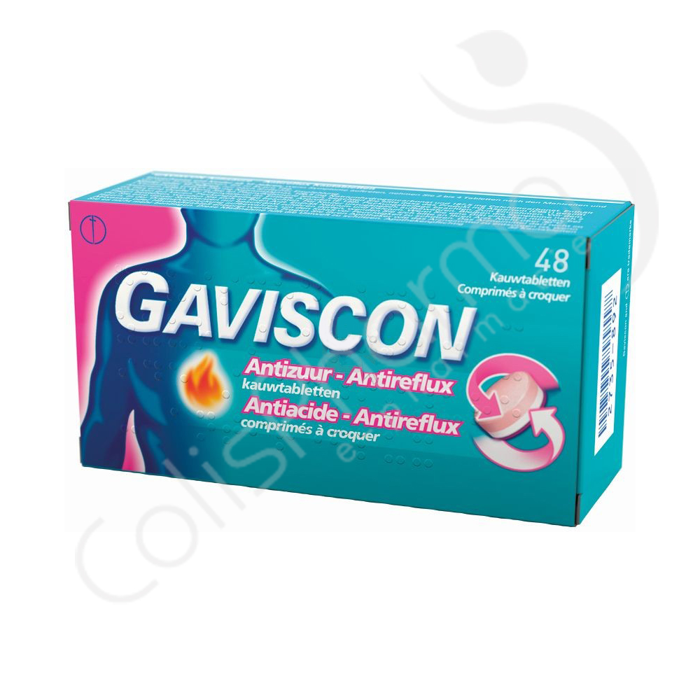 Gaviscon Antiacide Antireflux 48 Comprimes Colispharma Gaviscon Antiacide Antireflux 48 Comprimes Colispharma
